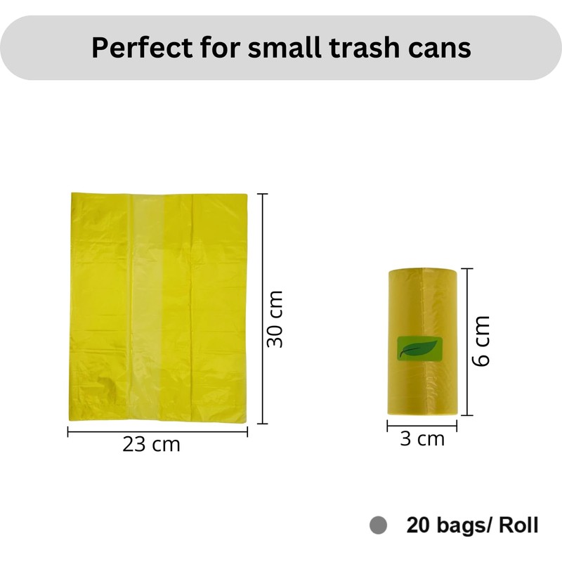 KORBINO Trash Bags 120 Pack - 6 Rolls Trash Bags