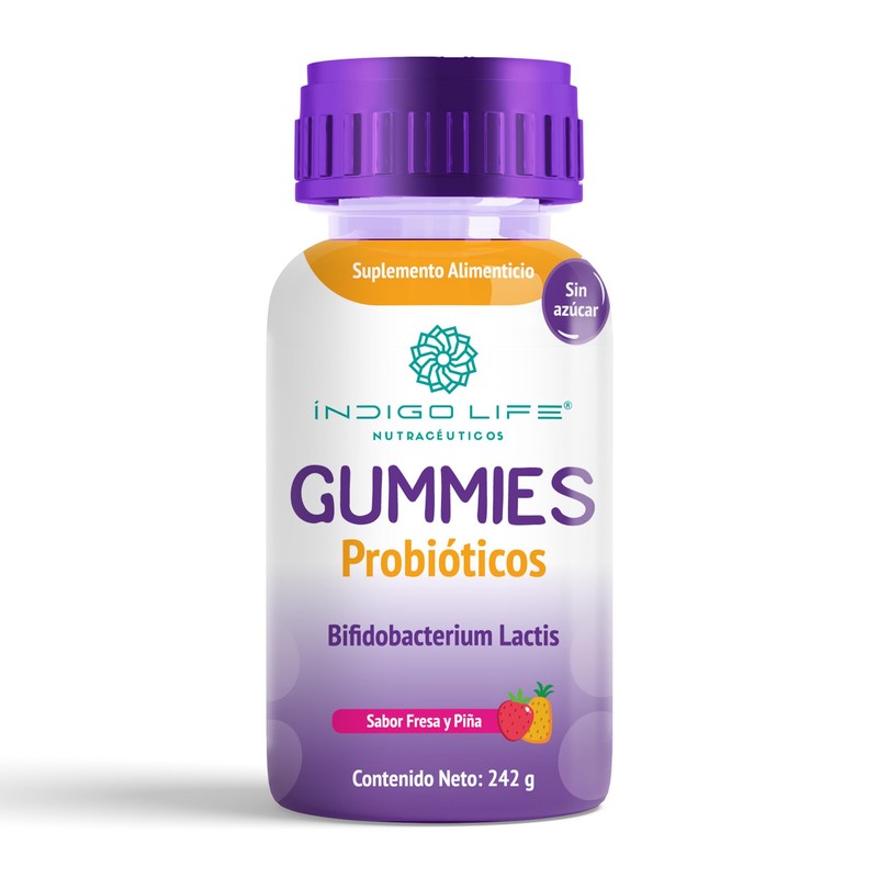 Gomitas Probioticos Bifidobacterium Lactis Sabor Fresa y Piña 242 gr
