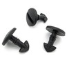 VVO Fasteners- Black Plastic Tow Eye Cover Clips for Land