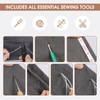 45PCS Leather Sewing Kit with Wooden Handle Awl Tool, Speedy