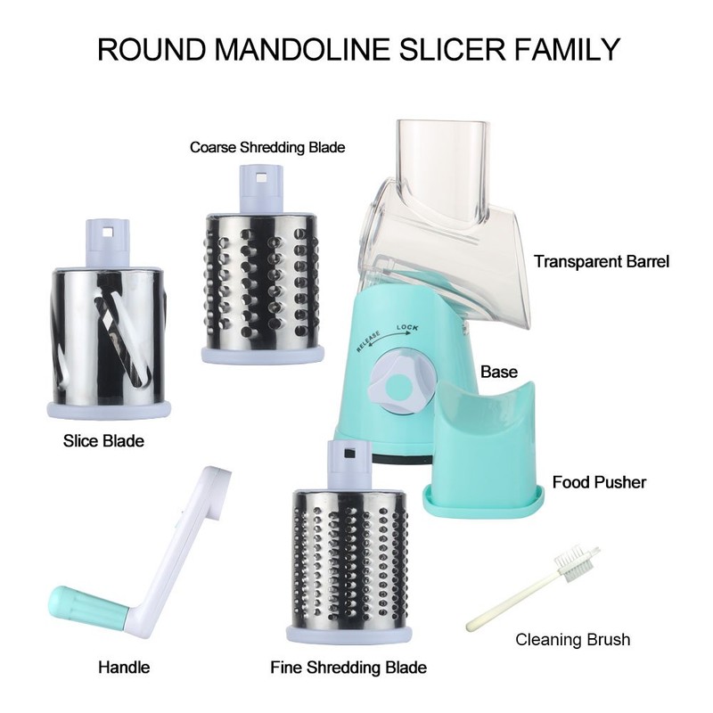 Cambom Rotary Cheese Grater Hand Crank Cheese Shredder for Fresh