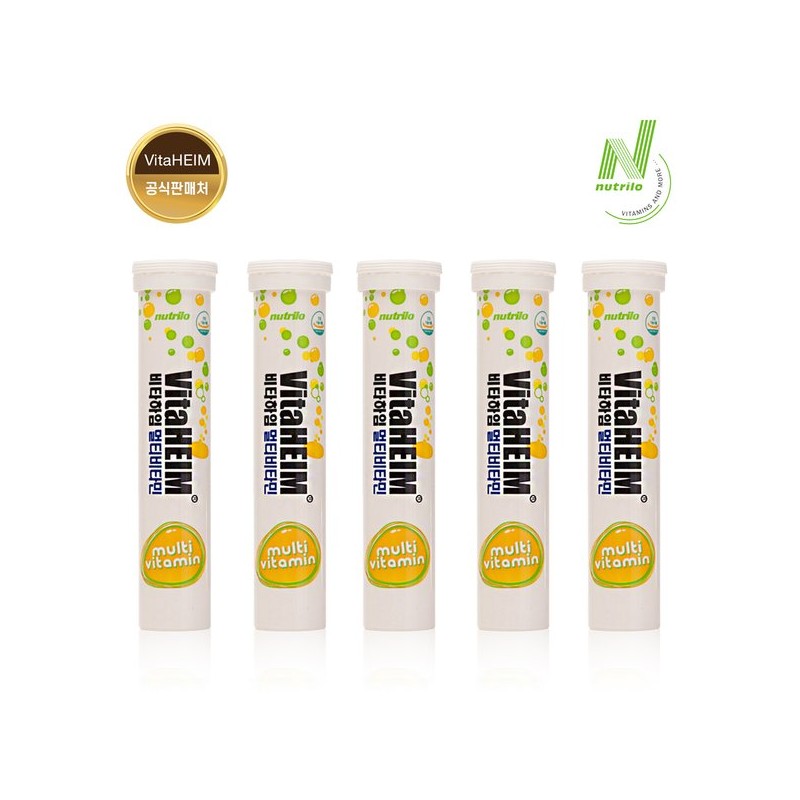 비타하임 발포 멀티비타민 20정 x 5개 Bitaheim Effervescent Multivitamin 20