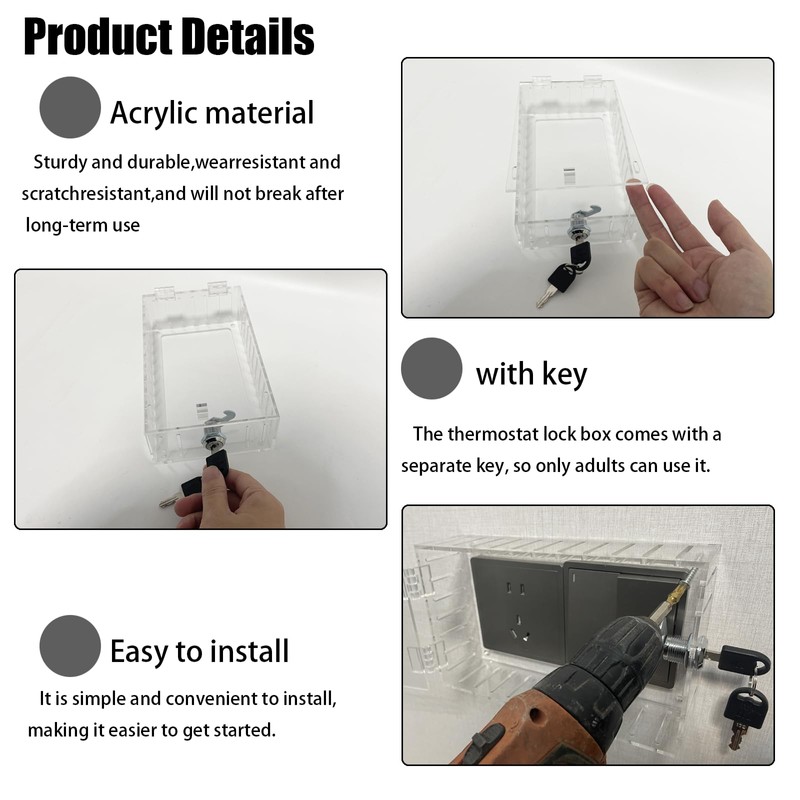SZLYDZSW Rectangle Thermostat Box