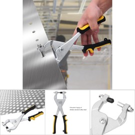 Alicates Perforadores, Alicates Perforadores de Grano Multifunción Alicates Perforadores de Láminas de Metal de 3,27 Mm para la Apertura de Láminas de Metal Delgadas, Perforadores