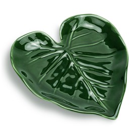 Leaf Ceramic Spoon Rest,Leaf Shaped Decorative Utensil Holder for Gift