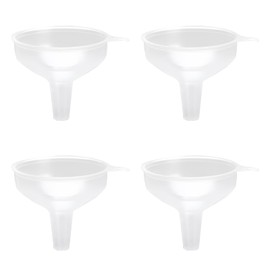 SWJLR Funnels for Kitchen use Filling Bottles 4 Pack Food Grade Water Bottle Funnel Can be used for Liquids, Powders Small FunnelSuitable for Kitchen Juice Lab Skin Care Lotion Essential Oils
