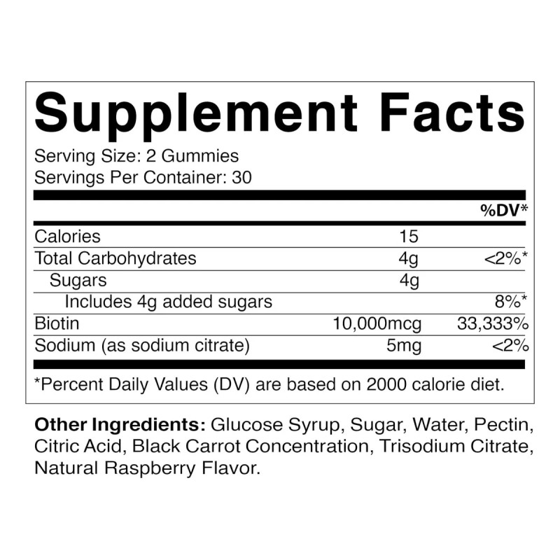 Gomitas De Biotina 10000mcg Vitamatic 60 Gomitas Veganas