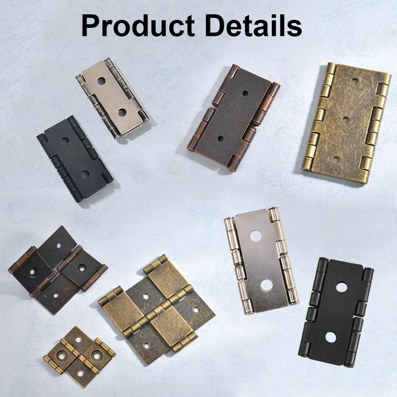 6Pcs Small Furniture Folding Screen Hinges, Folding Flap Hinges Retro