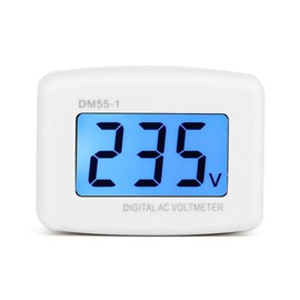 Diyeeni 1Pcs Plug-in LCD Digital AC 80-300V Voltímetro DM55-1 110V/220V Instrumentos eléctricos domésticos Probadores de Voltaje para Enchufe de EE. UU.