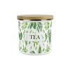 Purely Home Kitchen Herbs Tea Canister - White & Green