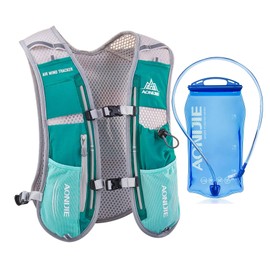 AONIJIE Hydration Packs 5L with 1.5L Bladder Trail Running Vest Hydro Backpack Reservoir Marathoner, Mint_Green_and_1.5l_Bladder, X-Large