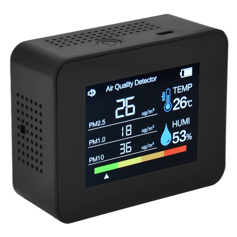 8 in 1 Air Quality Monitor with Gravity Sensor Carbon