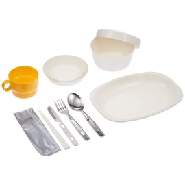 CAPTAIN STAG M-7839 Outdoor Supplies, For One Person, Dinnerware Set, Leisure Mate Set with Bag