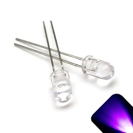 5mm Round Top UV/Purple LED - Ultra Bright (Pack of 20)