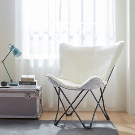 DormCo Oversized Butterfly Chair - Comfy Cozy Pure White