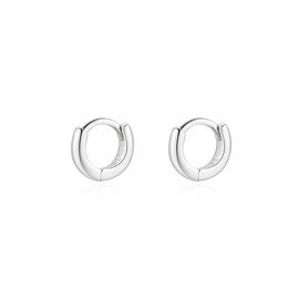Lansora Mini Tiny Huggie Hoop Earrings Top Upper Ear Cartilage Forward Helix Cuff Plain Simple 925 Sterling Silver Gold 9mm 8mm 7mm 6mm 5mm Hoop Earrings