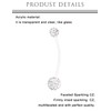 Hoeudjo Pregnancy Belly Rings Maternity Belly Button Rings Plastic Long