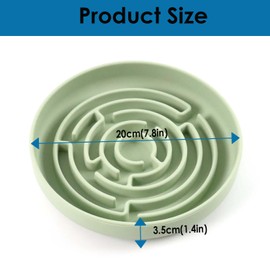 Slow Feeder Dog Bowl, Cat Slow Feeders for All Breeds Pets (Green)