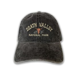 Death Valley National Park Embroidered Cap hat Baseball hat Tour hat Roadtrip hat Travel hat (US, Alpha, One Size, Black)