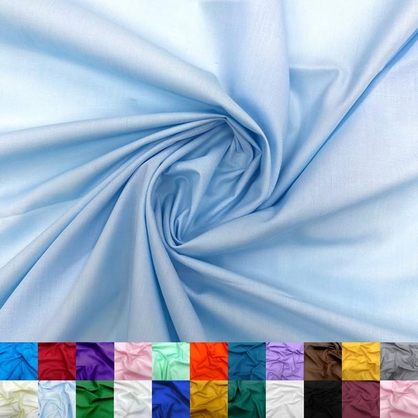 Ice Fabrics Cotton Polyester Broadcloth Fabric by The Yard -