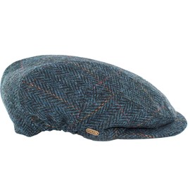Mucros Weavers Kerry Gorra irlandesa fabricada en Irlanda, Espiguilla azul, Medium