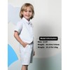 Christening Outfit for Baby Boys Baptism Suit White Tuxedo 3-4T