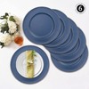 MAONAME Blue Charger Plates, 13" Plastic Round Charger for Dinner