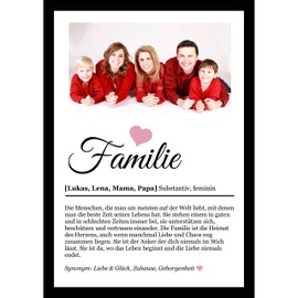 SCHILDER HIMMEL Friendship Wooden Poster with Desired Picture/Name | Family Gift | Wall Pictures | Birthday | Wall Decoration Decoration | Love Heart | Gift for Loved Ones