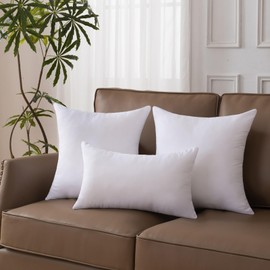 OTPIPCS 20 x 20 Pillow Inserts Set of 4 - Premium Soft and Fluffy 20 Inch Large Sofa Decorative White Square Throw Pillow Inserts Stuffing for Living Room Couch and Bedroom Interior Cushions