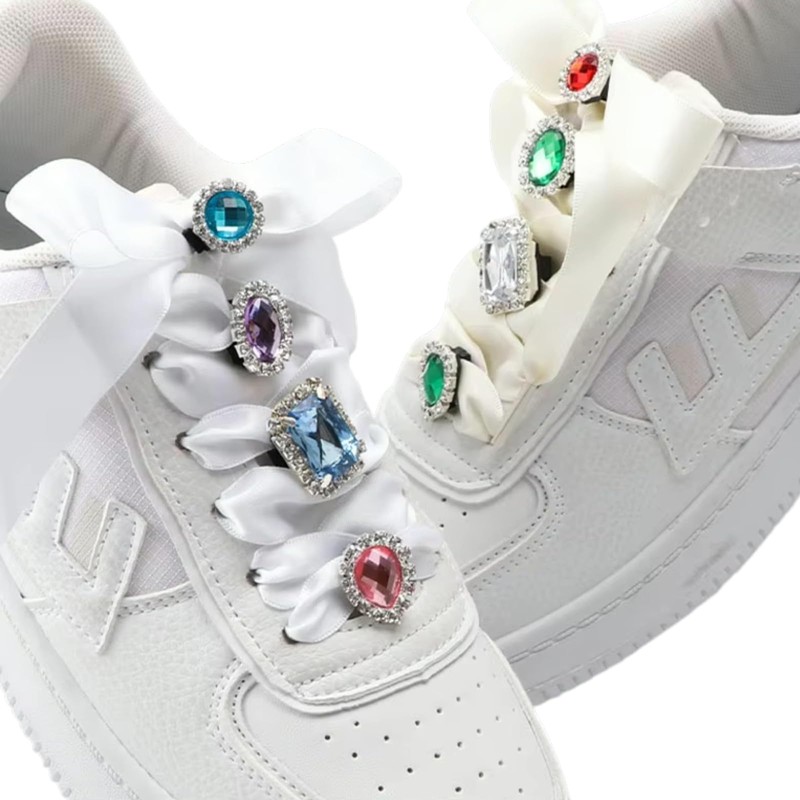 [GrandslamEX] 推し色シューズピアス ビジュー ラインストーン シューズ ピアス アクセサリー 靴紐 シューアクセ チャーム