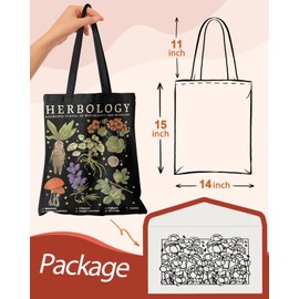 Miss Adola Tote Bag for Women Girls Aesthetic Canvas Tote Bag with Pocket Inspired Gift Reusable Casual Bag for Work Shopping, Halibote Herbal