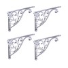 Shelf Brackets 4 Inch 4 Pack Heavy Duty Polished Chrome