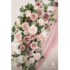 Ling's Moment Wedding Arch Backdrop Stand with Flowers - 7.2FT
