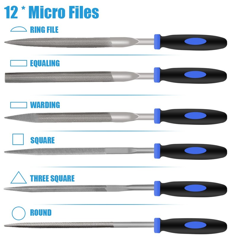 Preciva 18PCS File Set, 18 in1 High Carbon Steel Multipurpose