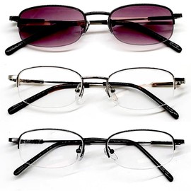 BillyJoe Nearsighted Myopia Driving Outdoor Distance Glasses Men Women 3-Pack -1.50