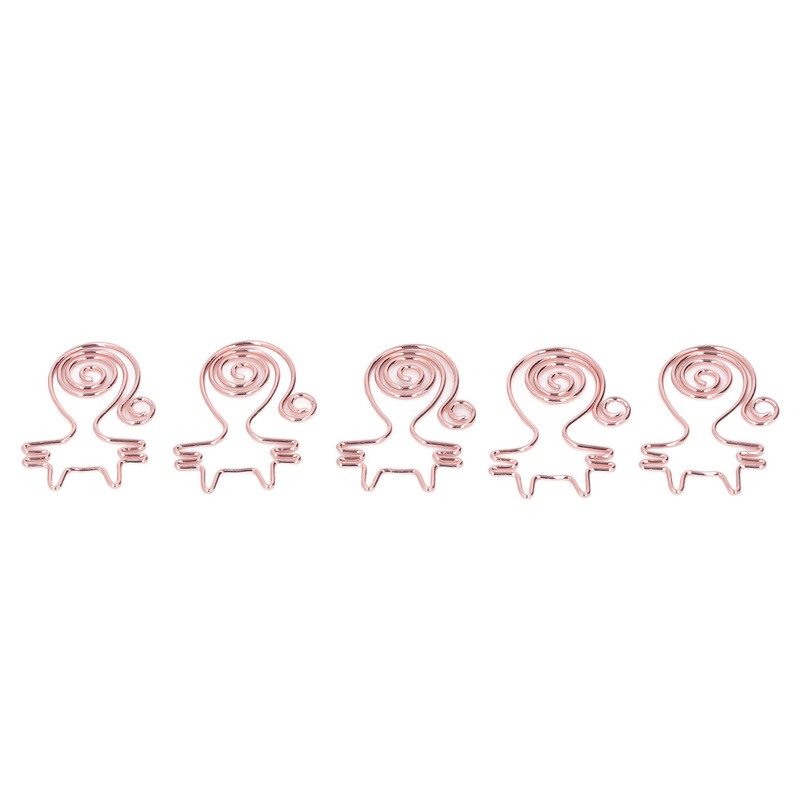 100Pcs Cute Paper Clips Rose Gold Cat Shape Anti Slip