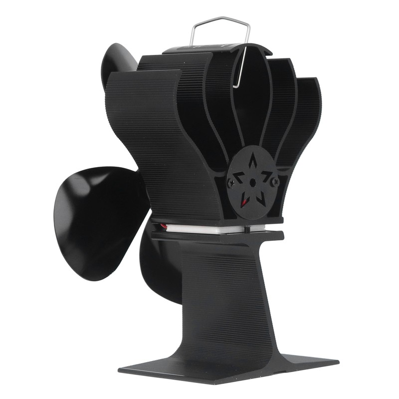 4 Blade Fireplace Fan Aluminium Alloy Heat Powered High Temperature