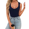 Agnes Urban - playera sin mangas sexy con cuello en