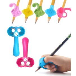 firesara Pencil Grips 5 Pieces Writing Aid for Pen Two Sizes Pencil Grips Posture Correction Finger Grip for Arthritis in Adults for Right or Left Handed