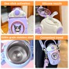 Woskailly Cute Stainless Steel Water Bottle, Straw Thermos Mug with
