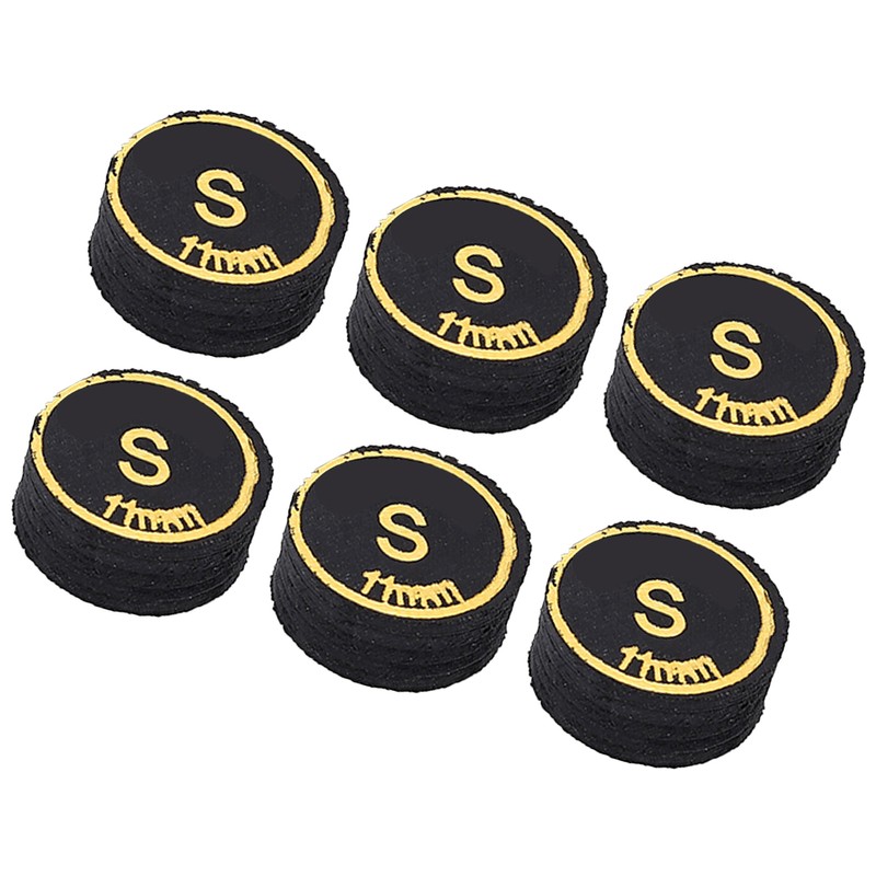 6PCS Billiard Cue Tips PU Multiple Layer Pool Cue Tips