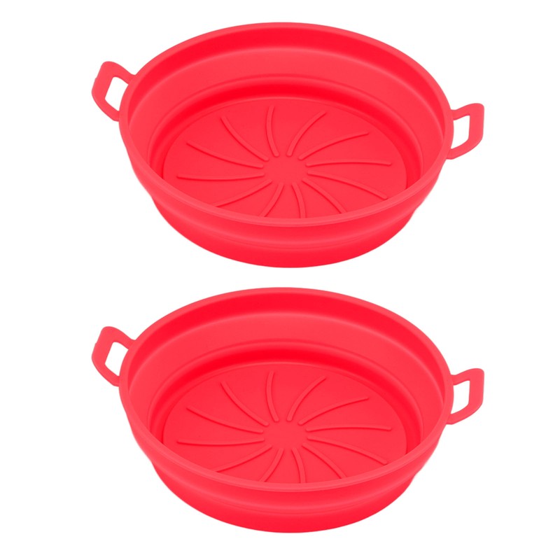 2 PCS Fryer Silicone Basket Nonstick Silicone Liners Fryer Pot