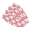 White Elephant Pattern Pink Double-Sided Oval Nail File Emery Board