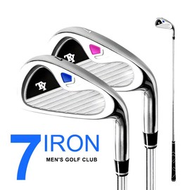 Golf Club No. 7 Iron Men and Women Beginner Practice Club/Professional Competition Club Right Hand Club - Color: Men's (Carbon Rod Body) round