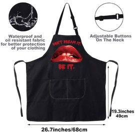 MYSOMY Rocky Horror Apron Rocky Musical Fans Gift Don't Dream It Be It Horror Picture Show Apron (Don't Dream It UK)