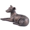 Greyhound Dog Painted Bronze Resin Sculpture
