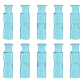 PATIKIL Bread Bag Clips, 10Pcs Easy Squeeze & Lock Food Bag Cinch Clips Good Grips Collection Bag Clip Reusable for Food Fruit Bread Storage, Blue