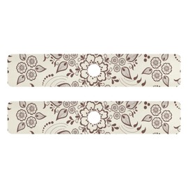 Kitchen Faucet Absorbing Mat Sink Splash Guard Behind Faucet Drip Catcher for Bathroom RV Bar 30x5.4in 2PCS Arabesque