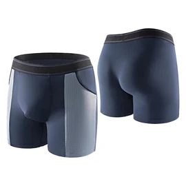 CARER Healthcare Incontinence Pregnancy Carer 2 Pack Bamboo Men's Incontinence Boxer Briefs Lightweight Breathable Incontinence Pants for Men with 100 ML Absorbent Pad Prevents Bladder Leaks Designed for Mild Incontinence Blue S