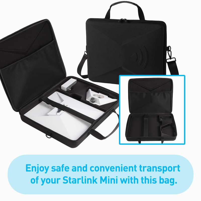 Ultra-Light Case for Starlink Mini ，Waterproof, Shockproof Starlink Case Shoulder